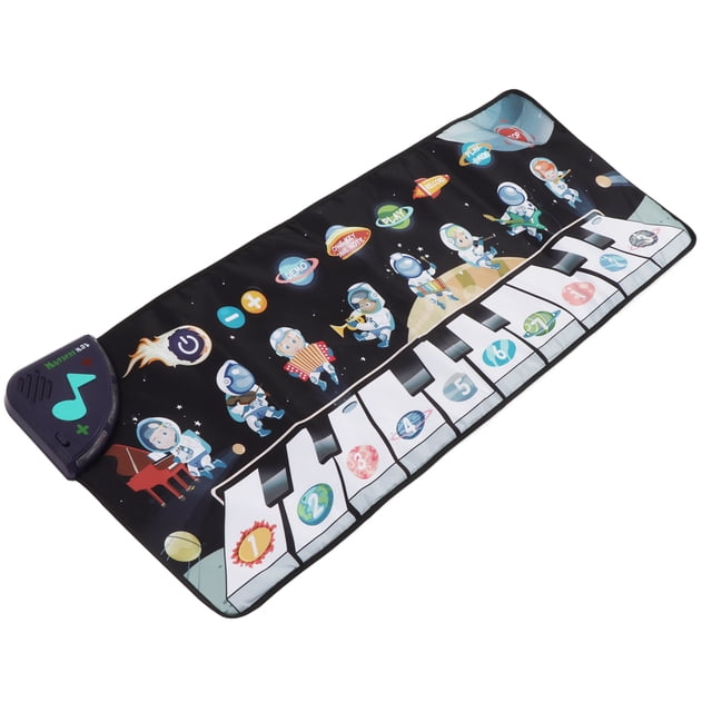 Musical Piano Blanket, Musical Floor Keyboard Stereo Music Box Flat Corners Educational Compact With English Manual For Home
