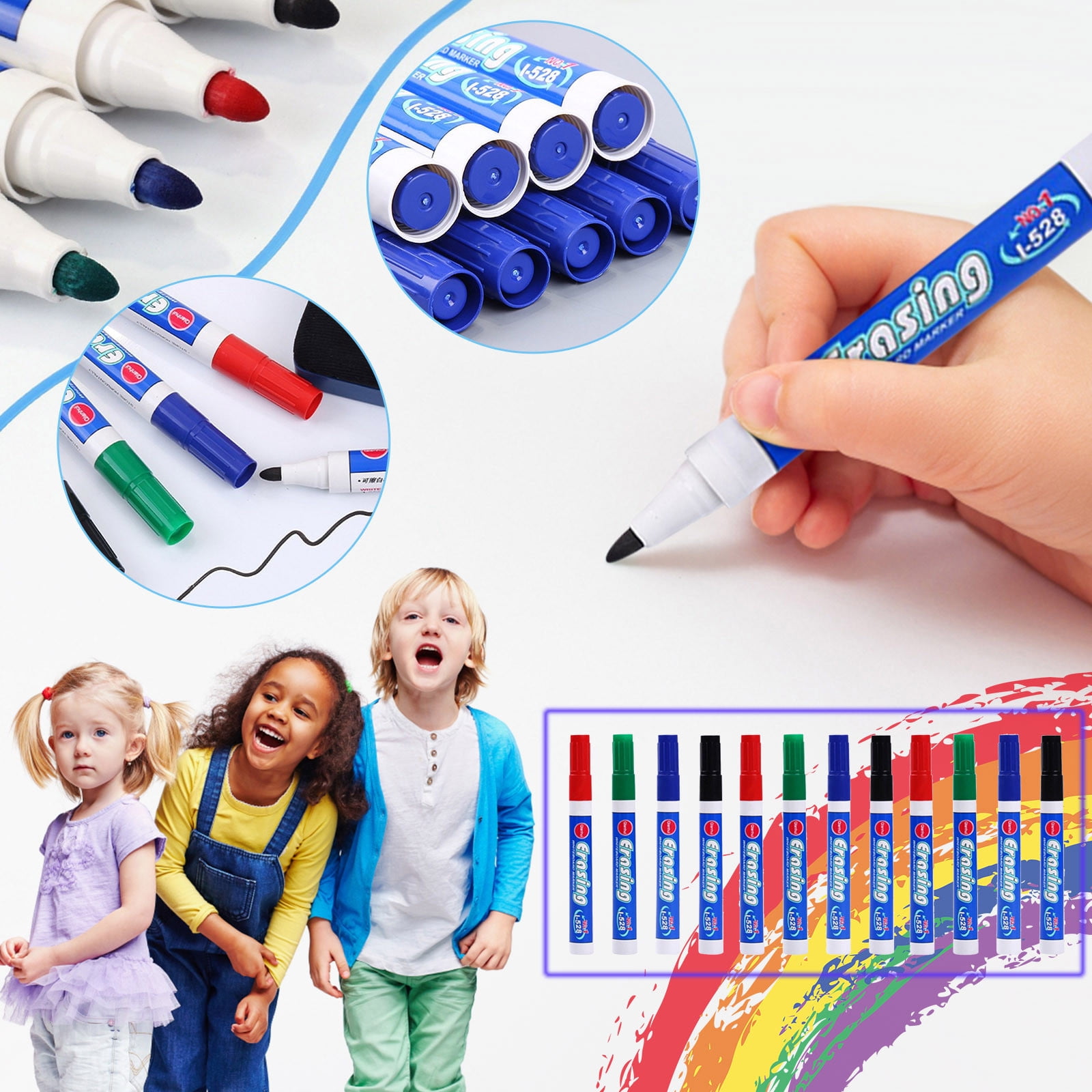 Playkidiz Washable Dot Markers for Toddlers, Paint Marker Art Set, 12  Colors (40ml 1.35oz) Water Based Non-Toxic Bingo Daubers for Kids 