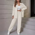 on Clearance 2024 Fall 2 Piece Outfits for Women Tracksuits Waffle Knit