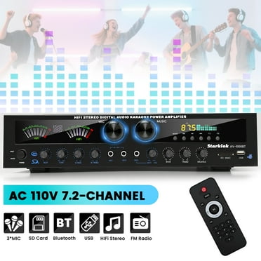Starklok 7.2 Channel Surround Stereo Receiver Bluetooth Audio Power Amplifiers for Home Theater Stereo System