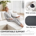 thumbnail image 5 of 79" Boneless Cloud Loveseat Sofa with Ottoman, Modular Chenille Convertible Floor Couch Bed, No Assembly, Beige, 5 of 7