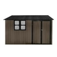 thumbnail image 6 of Outdoor Storage Shed 10x8 FT, Nordic Cottage Shed with Double Hinged Lockable Doors & Windows, Metal Garden House Shed for Patio Lawn Backyard Garden, 6 of 6