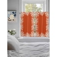thumbnail image 4 of Kitchen Curtains 54 Inches length, Coastal Coral Window Treatment Curtain Drapes, Orange White Ocean Marine Nautical Beach Thermal Insulated Drapes for Basement Hotel RV, 42"x54", 2 Panels, 4 of 7