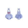 thumbnail image 2 of BemeyourBBs Infant Baby Girl First Birthday Crawfish Outfit Summer 1 Years Old Birthday Clothes Baby Striped Halter Ruffle Romper Lobster Embroidery Sleeveless Jumpsuit Bodysuit Playsuit, 2 of 9