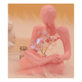 thumbnail image 4 of Thinkers Statue Decor Thinking Man Statue Flower Bookworms Sculpture Reading Statue Abstract Sculpture Bookshelf Decor Resin Pink, 4 of 6