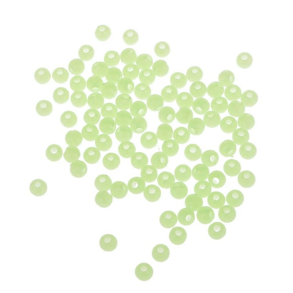 100pcs Señuelos forma forma forma Luminosas Equipos Perforación Resplandor Atracción Pesca 4 mm DYNWAVEMX Luminosa Perlas de señuelos