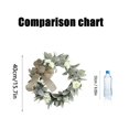 thumbnail image 5 of KUNPENG Lambs Ear Garlands with Flower Home Decorations, 16 Inch Spring Summer Decorative Artificial Lambs Ear Wreaths for Front Door, Easy Clean Greenery Wreath for Weddings, Easter Decorations, 5 of 5