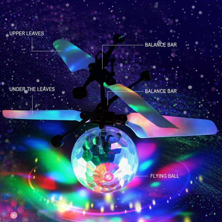 Growsly Hover Flying Ball Toys for 3 12 Years Old Boys Girls Rechargeable LED Light up Ball Drone Infrared Induction Helicopter