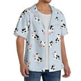 thumbnail image 3 of Ratiio Cute Farm Cow Print Mens Casual Short Sleeve Shirts Button Down Textured Shirts Summer Beach Shirt with Pocket Men's Casual Short-sleeved Shirt, 3 of 5