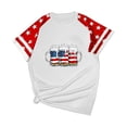 thumbnail image 4 of Itsame 4th of July Independence Day Printed Short Shirt Women Fourth of July Short Sleeve T-Shirt Fashionable Round Neck Blouses Red Size XL, 4 of 4