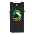 thumbnail image 2 of Catzilla Parody Taking Over City | Mens Cat Lover Graphic Tank Top, Black, Small, 2 of 3