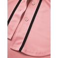 thumbnail image 3 of Hat and Beyond Active Womens Baseball Short Sleeve Full Button Down Jersey, 3 of 5