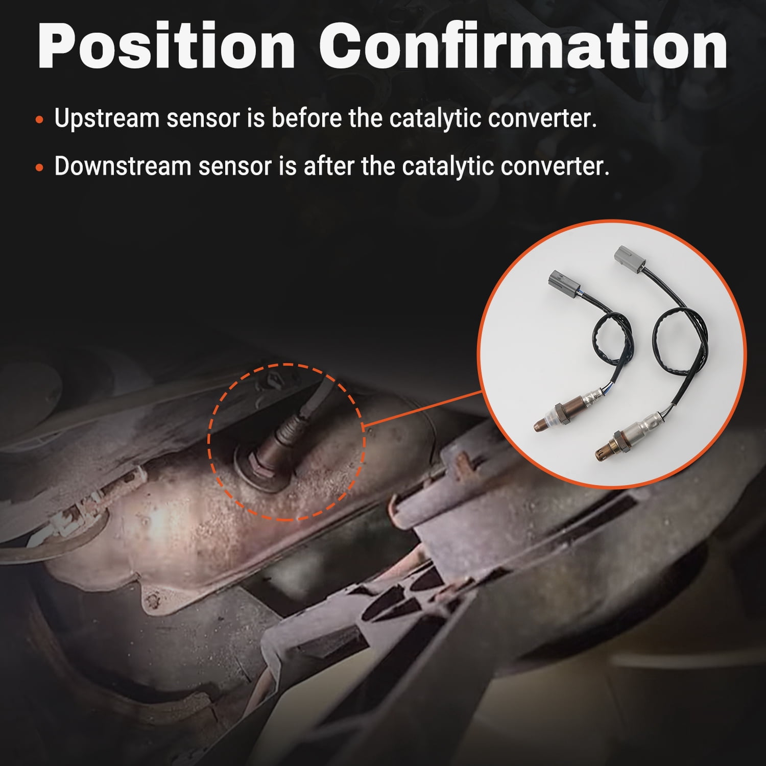 2PCS Oxygen Sensor Upstream Downstream O2 Sensor Compatible with 2010-2013 Nissan Altima, 2010-2012 Nissan Rogue 2.5L Replace 234-9036 234-4382