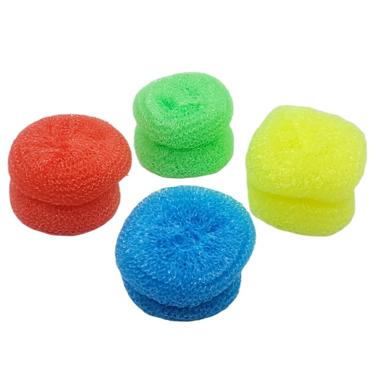 Casewin 30PCS Dish Scrubbers for Dishes Pot Round Scrubber Scouring Pad  Nylon Dish Scrubber, Poly Mesh Scouring Dish Pads Non Scratch Scrubbers 