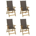 thumbnail image 4 of vidaXL Folding Patio Chairs with Cushions 8 pcs Solid Acacia Wood, 4 of 33