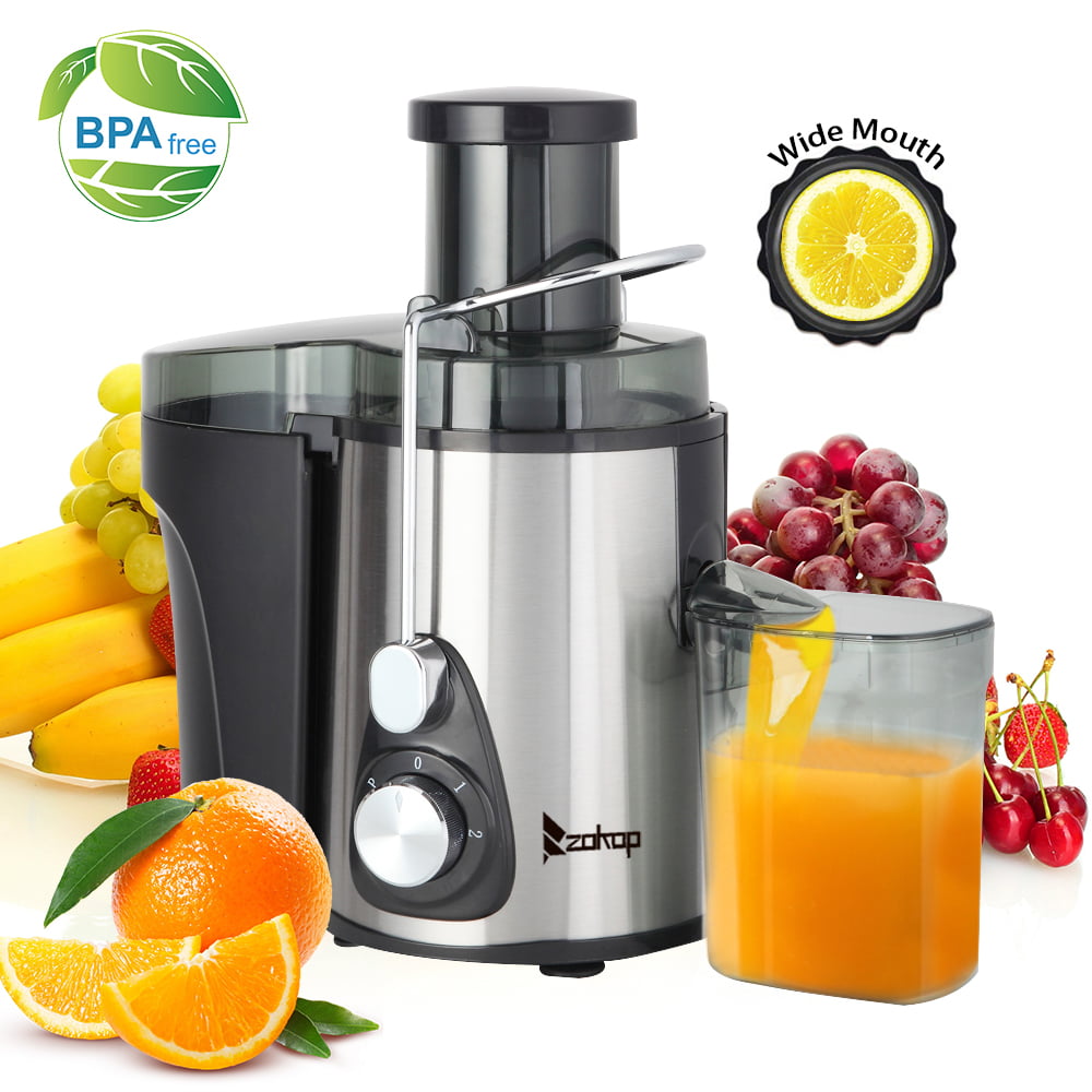 Dual Speed Centrifugal Juicer for Fruits and Vegetables Easy to Clean with Non-Slip Feet Stainless Steel Silver ELEHOT Juicer Machines with 2.5 Wide Mouth 