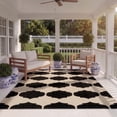 thumbnail image 3 of Safavieh Courtyard Elwyn Geometric Indoor/Outdoor Area Rug, Beige/Black, 6'7" x 9'6", 3 of 12