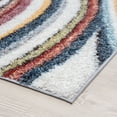 thumbnail image 5 of Shag 8x10 Area Rug Thick (7'10'' x 9'10'') Stripe Multi-Color Living Room Easy to Clean, 5 of 8