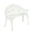 thumbnail image 5 of White Metal Rose Garden Bench, 5 of 5