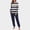 Navy #3, variant on Womens Pajamas Fashion Striped Print Lightweight Sleepwear with Pants Casual Crew Neck Long Sleeve Pajamas Summer Pjs for Women
