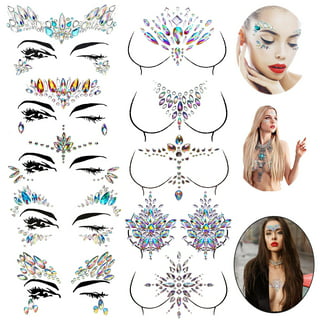 Boho Treasures 3D Crystal Sticker Face Jewels – Sunset and Swim