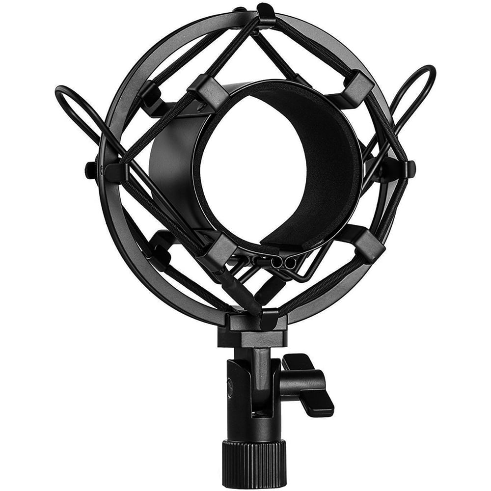 Audio-Technica Side Address Cardioid Condenser Studio Microphone AT2020 Bundle with 2 YR CPS Extended Warranty, Metal Shock Mount, Pop Filter, Suspension Boom Arm Stand and 25ft XLR Cable