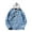 Blue, variant on Men's Button Down Denim Jackets with Hood, Loose Fit Casual Long Sleeve Hooded Outerwear with Pockets