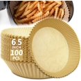 thumbnail image 1 of Revêtement de Papier Jetable de Friteuse d'Air, 100pcs Doublures Jetables Antiadhésives de Friteuse d'Air, Papier de Cuisson de 6,5 "pour le Parchemin de Qualité Alimentaire Résistant à l'Huile de Friteuse d'Air, Imperméable à l'Eau pour Cuire la Cuisson au Four à Micro-Ondes, 1 of 5