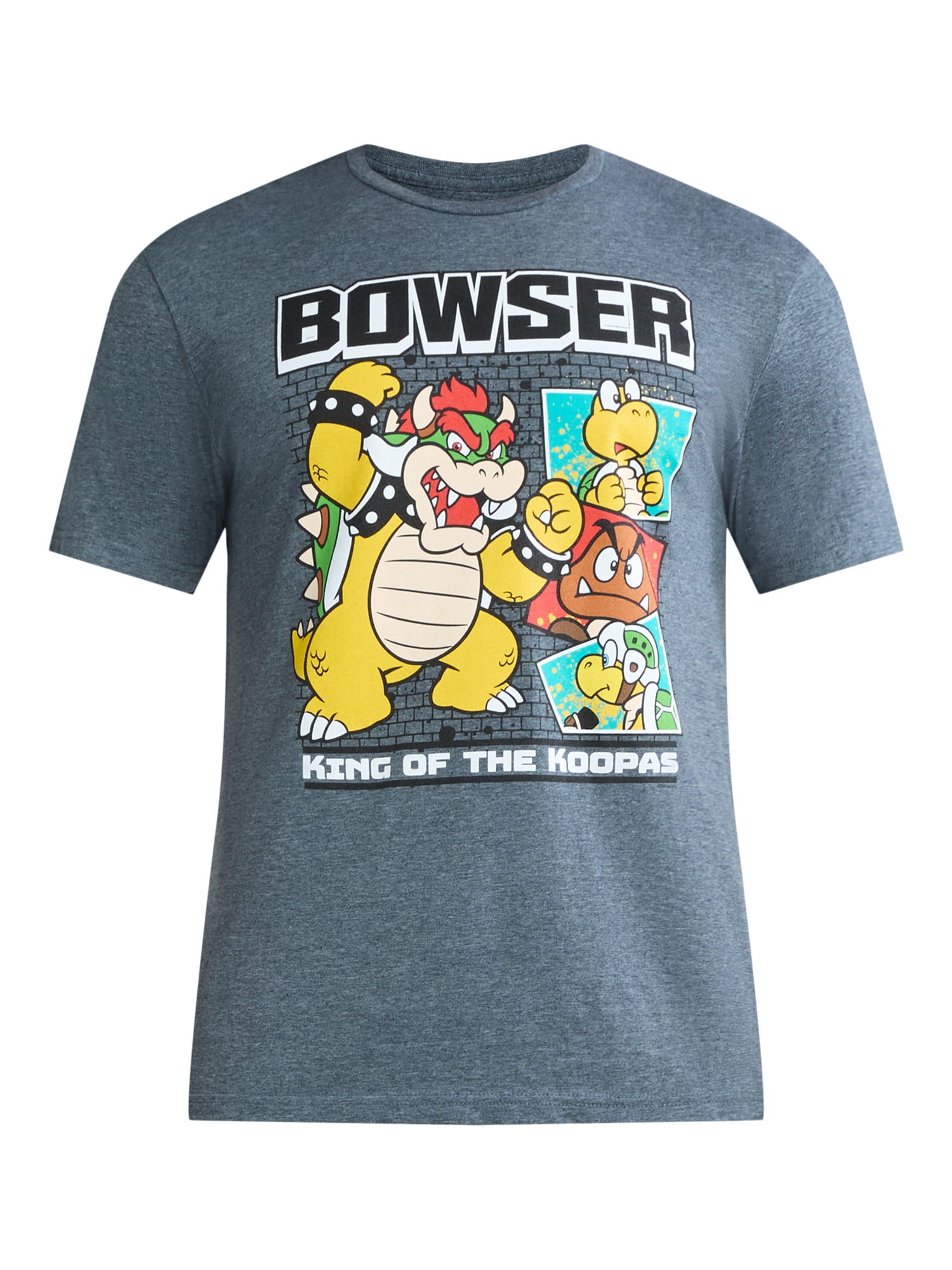 Bowser Men's & Big Men's Graphic Tee with Short Sleeves, Sizes S-3XL