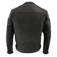 thumbnail image 2 of Milwaukee Leather MLM1545 Men's Quilted Pattern Triple Vent Black Leather Scooter Jacket 4X-Large, 2 of 10
