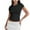 Black, variant on ZyeKqe Going out Tops for Women Crochet Short Sleeve Shirts Crewneck Slim Fitted Stretchy Slim Fitted Basic Tees