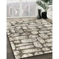 thumbnail image 2 of Ahgly Company Indoor Round Abstract Sandstone Brown Abstract Area Rugs, 5' Round, 2 of 6