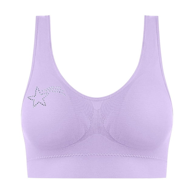 Women's Adjustable Ribbed Bra - Wireless Seamless Bralette | Lightweight Full Coverage with Wide Straps for Large Bust Support