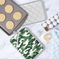 thumbnail image 5 of Yayeee Pot Holders Kitchen Heat Resistant with Pockets 7"x9.8" Cotton Oven Cooking Hot Pads, Light Green Camouflage Design, 5 of 7