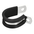 thumbnail image 4 of Uxcell 12Pack 7/8" Cable Clamp R Shape Stainless Steel Rubber Cushioned Pipe Strap, 4 of 4