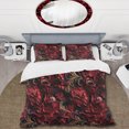 thumbnail image 2 of Designart "Regal Splendor In Deep Purple II" Damask Bedding Covert Set - Bohemian & Eclectic Bed Set With 1 Sham, 2 of 5