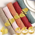 thumbnail image 4 of XINQIHANG Gold Napkin Rings Set of 24, Metal Leaf Napkin Rings Cloth Napkin Holder for Weddings, Valentines day, Holiday, Receptions, Dinner Party, Banquet, Buffet Table Decor, 4 of 6