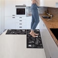 thumbnail image 2 of Uxcell Kitchen Floor Mats Set of 2 Non Slip Kitchen Rugs Cushioned Mats Set Coffee 16" x 24" + 16" x 47", 2 of 7