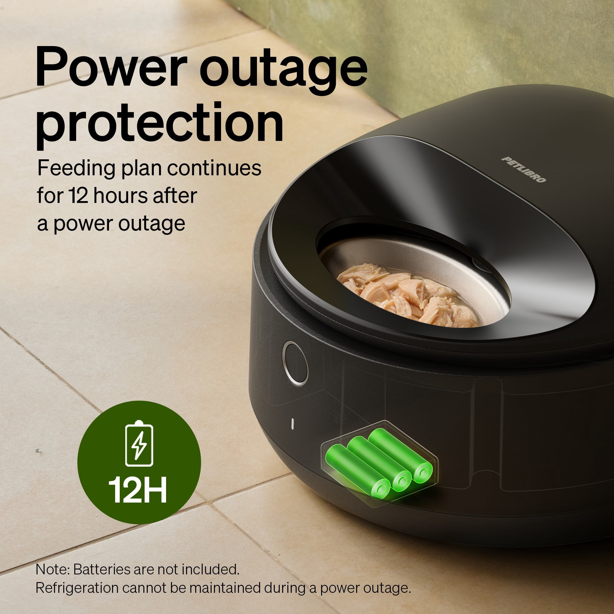 PETLIBRO Polar Smart  Automatic Wet Food Feeder for Cats, 3 Fresh Meals for 3 Days, Cat Food Dispenser with Stainless Steel Bowl, Black