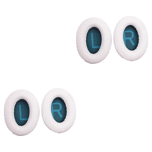 Almohadillas para los oídos Inteprter Cojines para auriculares cuero montadas en la cabeza Blanco+Azul 2Conjunto