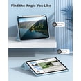 thumbnail image 4 of Case for New iPad Generation, with Pencil Holder, Slim Back Protective Case with Clear Transparent Back Shell & Auto Wake/Sleep(Light Blue,ipad 10.2(2019/2020/2021)), 4 of 7
