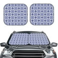 thumbnail image 2 of Daiia Blue And White Porcelain Chinaware 2PCS Car Windshield Sun Shade, Foldable Sun Shield for Car Front Window, Auto Sun Blocker Visor Protector Universal for Truck SUV Pickup-Small, 2 of 7