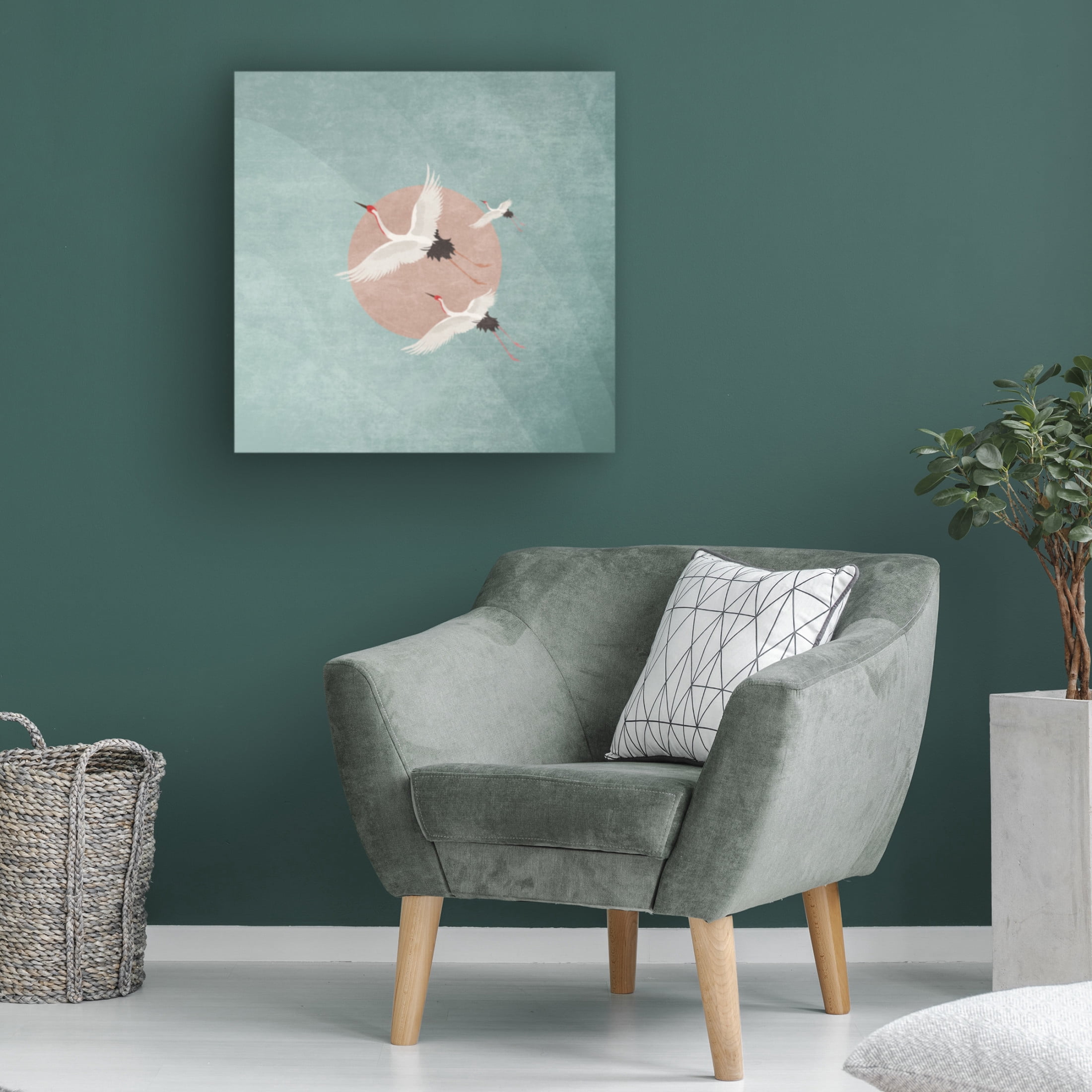 Trademark Fine Art Emel Tunaboylu Turnalar Mavimsi Pembe Gunes Canvas Wall Art