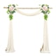thumbnail image 1 of Inteprter 2 pack/lote poliéster drapeado durabilidad no se desprende decoración de boda resistente a rasgaduras drapeado gasa Decoración del hogar Blanco marfil, 1 of 6