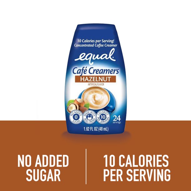 Equal Cafe Creamers Hazelnut, LowCalorie Coffee Creamer, 1.62 Fl Oz