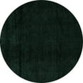 thumbnail image 1 of Ahgly Company Machine Washable Indoor Round Abstract Turquoise Blue Modern Area Rugs, 4' Round, 1 of 4