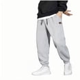 thumbnail image 6 of PNTUTB Mens Solid Color Casual Loose Pants Cuff Sweatpants Elastic Waist Drawstring Trousers with Pockets, 6 of 6