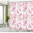 thumbnail image 5 of Ambesonne Fashion Shower Curtain, Vintage and Feminine, 69"Wx84"L, Beige and Pink, 5 of 5