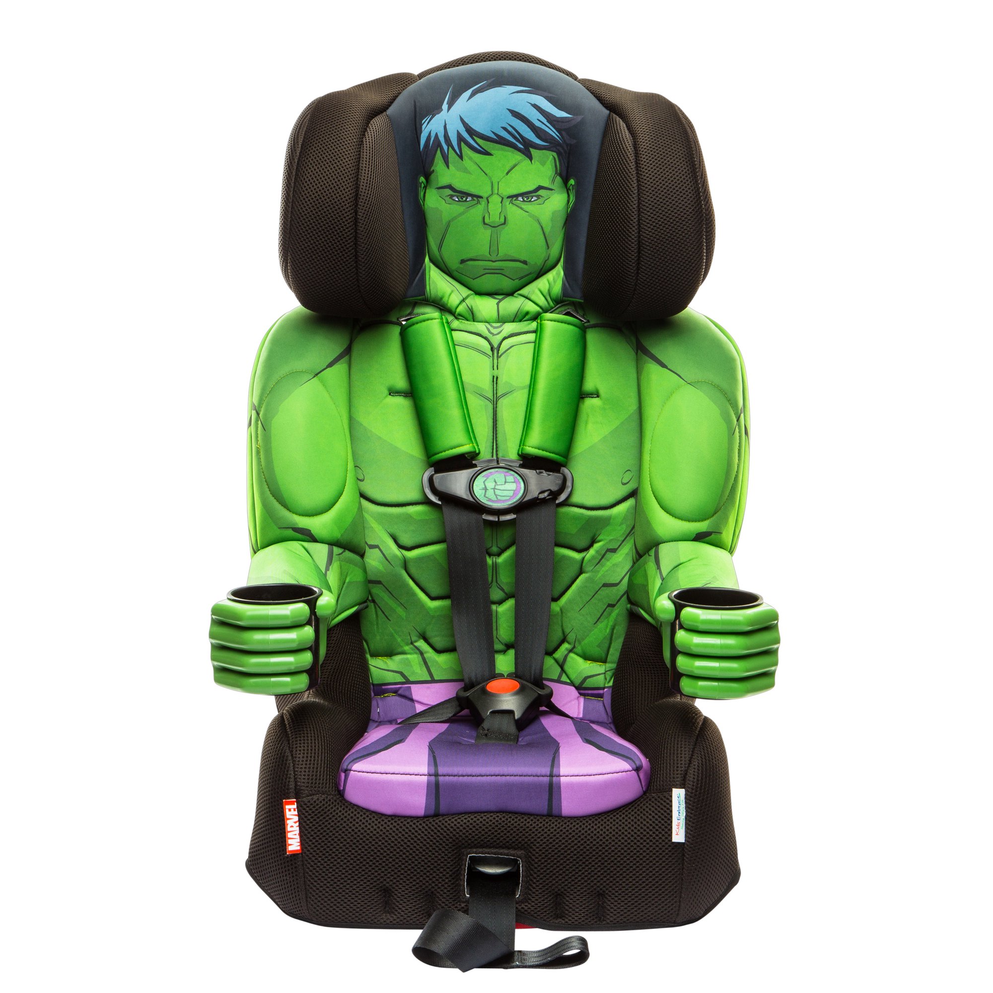 KidsEmbrace Incredible Hulk 2-in-1 Combination Harness to Booster Car, Forward-Facing Harness, Booster, Multi-Position Headrest, Toddler
