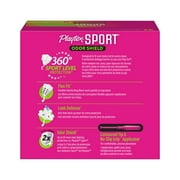 Playtex Sport Odor Shield Regular Absorbency Tampons Plastic Applicator Tampons (Pack of 6)